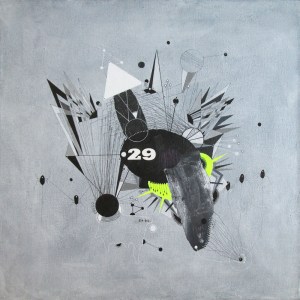 no title on canvas 40x40cm