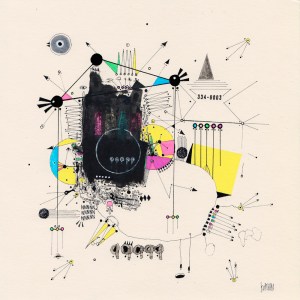 drawing on paper 20x20cm