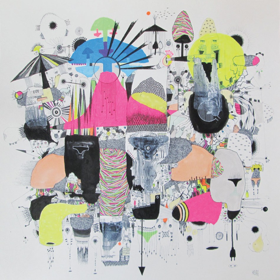 drawing on paper 40x40cm