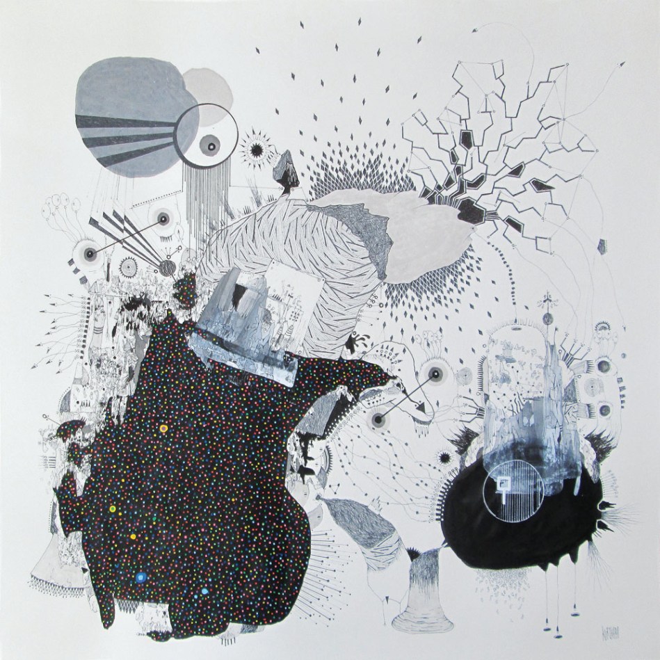 drawing on paper 40x40cm