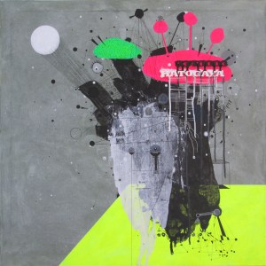 mixed media on canvas 70x70cm 2014